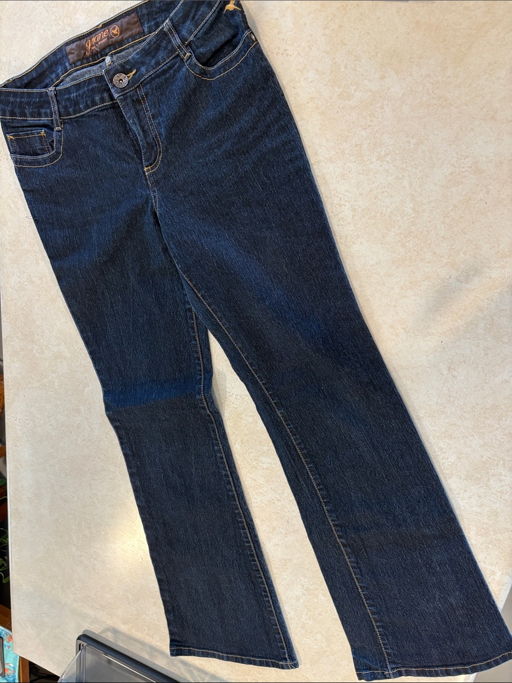 Grane Dark Blue Flare Jeans